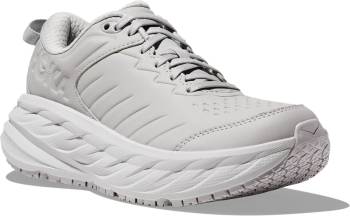 HOKA HO1110521HMLR Bondi SR, Women's, Harbor Mist/ Lunar Rock, Soft Toe, Slip Resistant, Athletic, Work Shoe