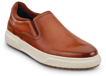 Men's Cognac Premier Work MaxTRAX® Steel Toe Slip-On Dress Shoe