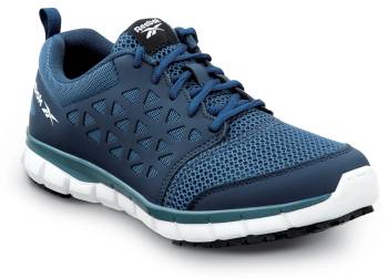 Men's Navy Sublite Cushion Work MaxTRAX® Soft Toe Athletic