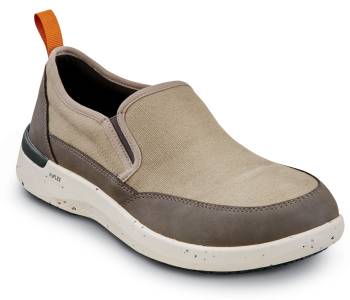 Men's Beige truFLEX Mudguard Work MaxTRAX® Composite Toe Slip-On Oxford